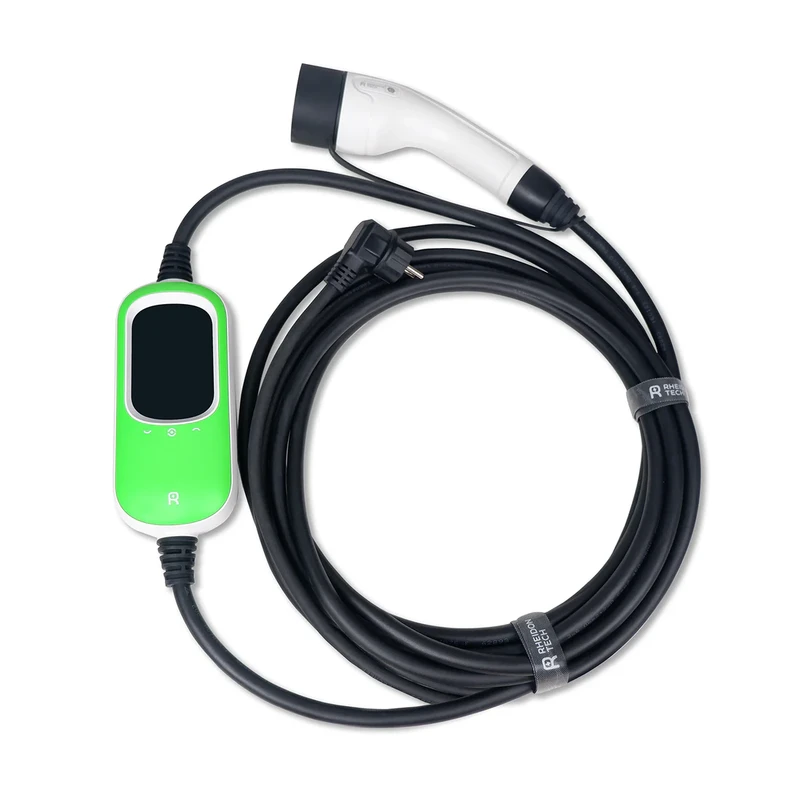 Incarcator portabil EV Rheidon 3,6 kW - cablul de 7,5 metri - PC100-3K6 - Green