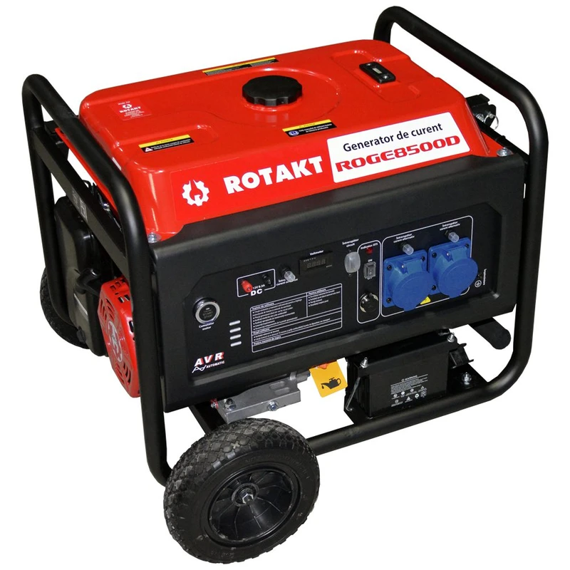Generator De Curent Rotakt ROGE8500D, 8.5 KW (Include Functia De Automatizare ? ATS), AVR, Voltmetru, Autonomie 7 Ore