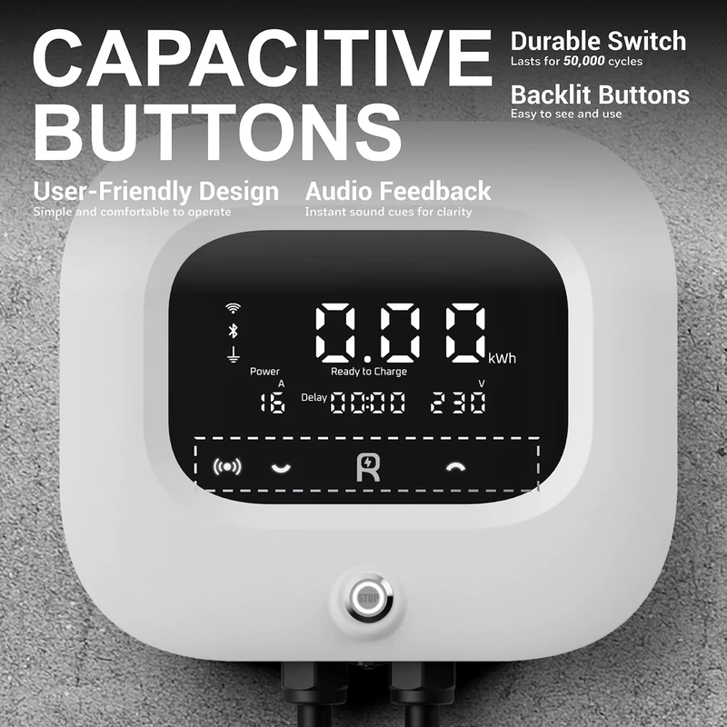 Rheidon Wallbox/Charger EV 11 kW,  cablul de 6 metri, montabil pe perete - WB500-11K