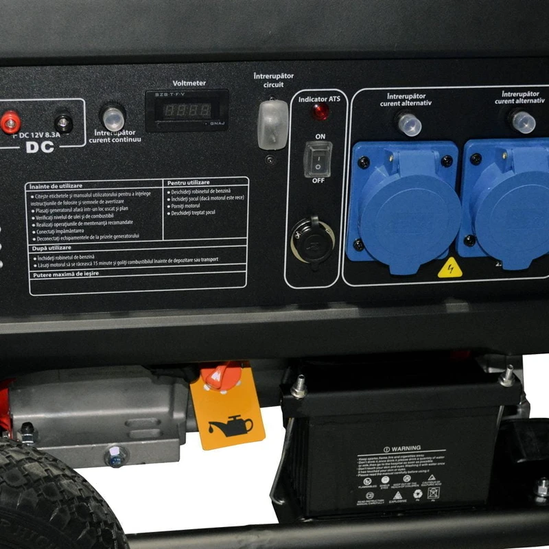 Generator De Curent Rotakt ROGE8500D, 8.5 KW (Include Functia De Automatizare ? ATS), AVR, Voltmetru, Autonomie 7 Ore