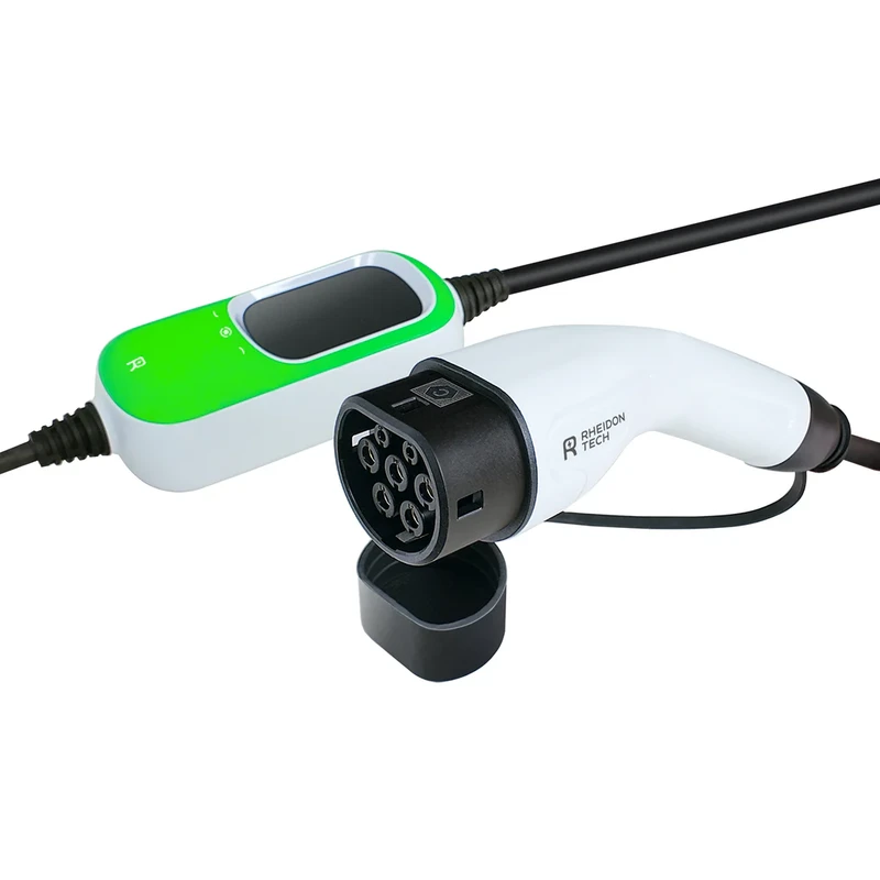 Incarcator portabil EV Rheidon 3,6 kW - cablul de 7,5 metri - PC100-3K6 - Green