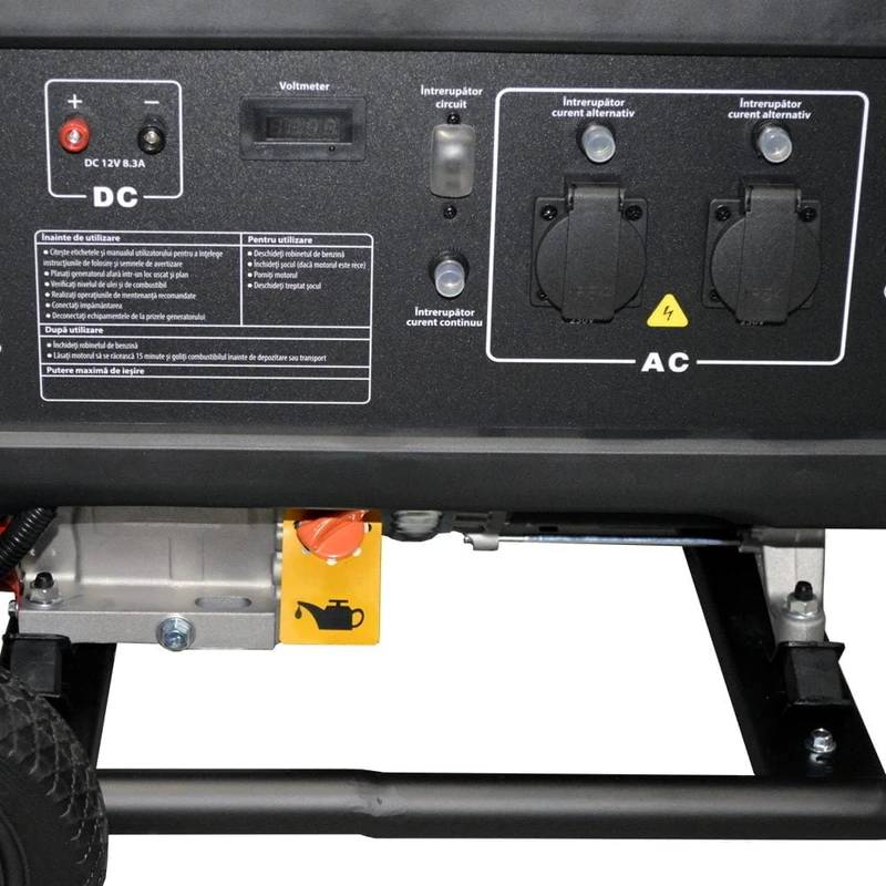 Generator De Curent Rotakt ROGE5500, 5.5 KW, AVR, voltmetru, Iesire 12V, Autonomie 7 ore