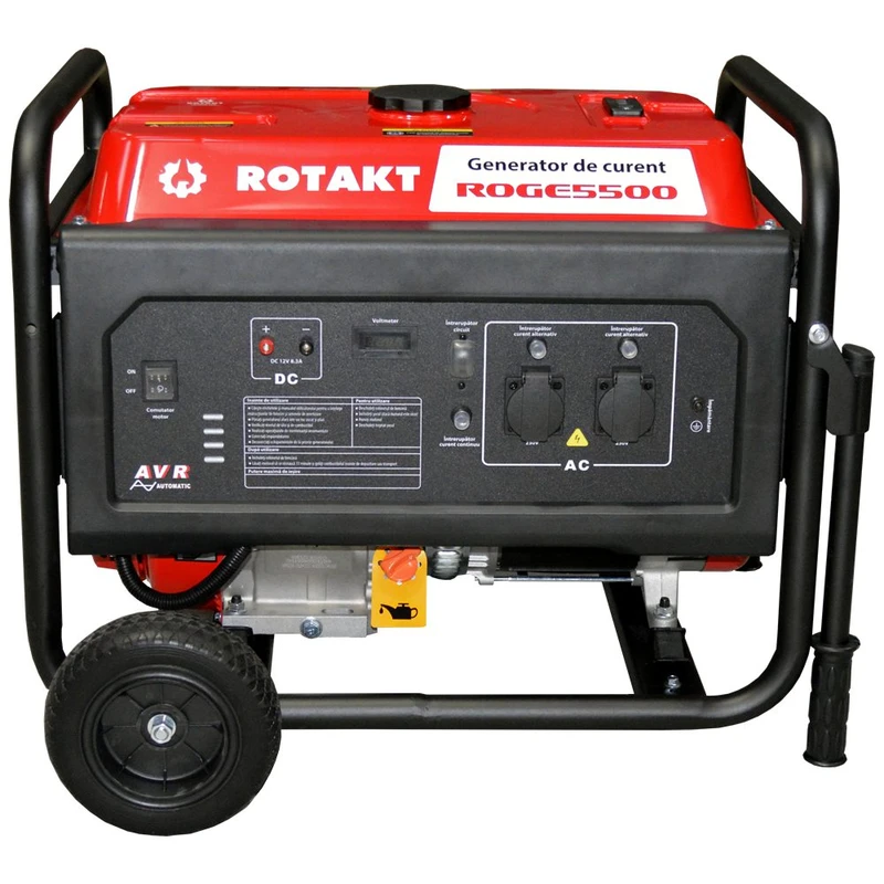 Generator De Curent Rotakt ROGE5500, 5.5 KW, AVR, voltmetru, Iesire 12V, Autonomie 7 ore
