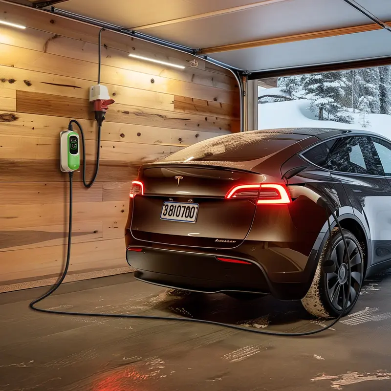 Incarcator portabil EV Rheidon 11 kW, cablul de 7,5 metri  - PC100-11K - Green