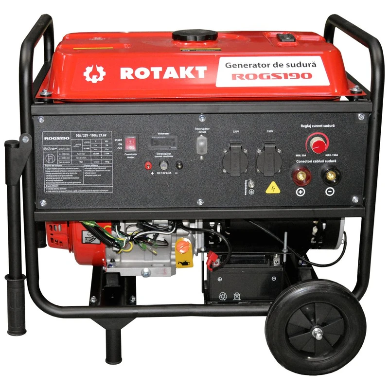 Generator De Curent Cu Sudura 190 A, Rotakt ROGS190, 3.9 KW, Consum 3,12 l/h, Autonomie 8 ore
